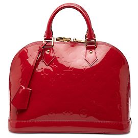 Louis Vuitton Red Monogram Vernis Alma PM