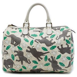 Borsa Boston Gucci Beige Edizione Limitata Medium GG Supreme Snowman In Africa Joy