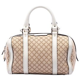 Borsa Boston Joy Gucci in tela Diamante beige, piccola