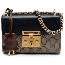 Gucci Beige Small GG Supreme Padlock Crossbody