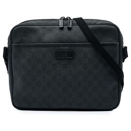 Gucci Black GG Supreme Crossbody-Tasche