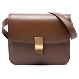 Céline Celine Brown Teen Calfskin Classic Box