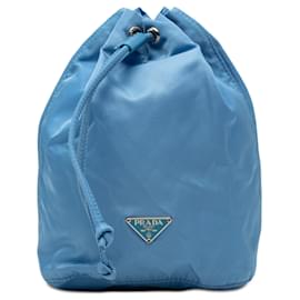 Bolsa de cordão Prada em Tessuto azul
