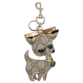 Charm per borsa Gucci Beige GG Supreme Brando Chihuahua
