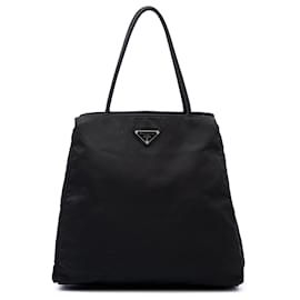 Prada City Tote aus schwarzem Tessuto