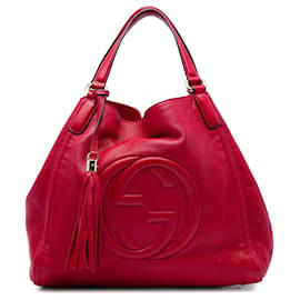 Bolso Tote Gucci Soho Cellarius Mediano de Piel de Becerro Roja
