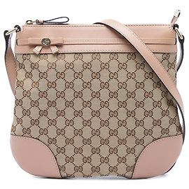 Borsa a tracolla Gucci Mayfair in tela GG beige