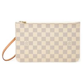 Pouch Louis Vuitton Neverfull MM Damier Azur Bianco