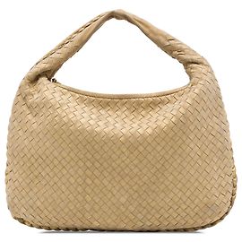 Bottega Veneta Borsa Hobo Intrecciato Veneta Small in Nappa Metallizzata Oro