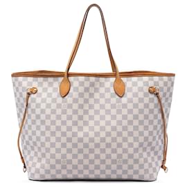 Louis Vuitton White Damier Azur Neverfull GM