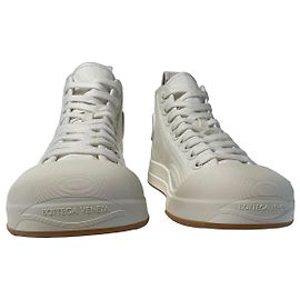 Bottega Veneta Vulcan Sneakers alte in tela bianco ottico