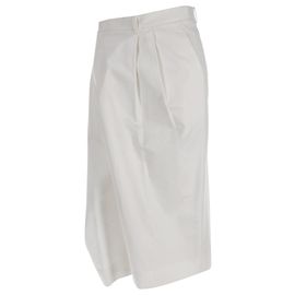 Maison Martin Margiela Pantaloni wide-leg Maison Margiela Skirt Accent in cotone bianco