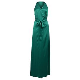 Abito Maxi con scollo a V Diane Von Furstenberg in triacetato verde
