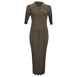Autre Marque Vestido midi de punto acanalado Evial Birger Christensen en viscosa marrón