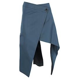 Falda midi asimétrica Marni en algodón azul