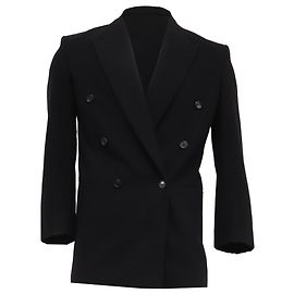 Blazer doppiopetto Saint Laurent in lana nera