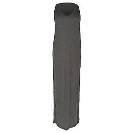Vestido maxi ajustado de jersey con espalda racerback T by Alexander Wang en rayón gris