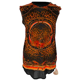Camiseta sin mangas estampada Balmain en algodón negro