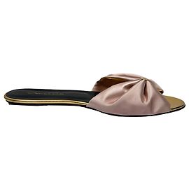 Sandali slide Oscar De La Renta con dettaglio fiocco in raso rosa