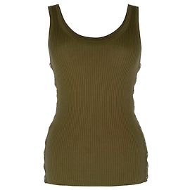 Canotta in maglia a costine Alexander Wang in cotone Olive