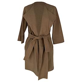 Abrigo con cinturón Etro en cashmere marrón