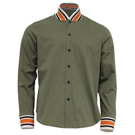 Camicia abbottonata Loewe in cotone olive
