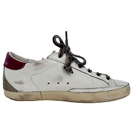 Golden Goose Super-Star Sneaker aus weißem Leder