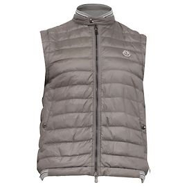 Gilet in piumino con zip Moncler in poliammide grigio
