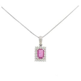 Autre Marque Collana Pt900/Pt850 Rubino e Diamanti