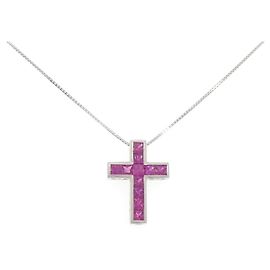 Autre Marque Collier en rubis Pt900 Pt850