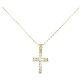 Autre Marque Collana Croce Diamanti Au750