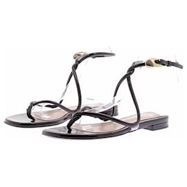 Gianvito Rossi Sandalen aus schwarzem Leder