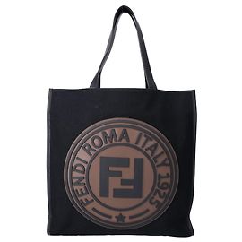 Fendi Shopper-Bag aus schwarzem Canvas