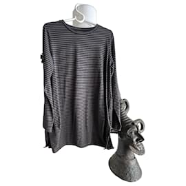 Munthe Plus Simonsen Camiseta PLU de rayas grises manga larga