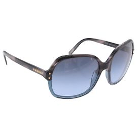 Occhiali da sole PRADA Plastica Blu Oro Auth 196723