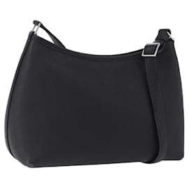 Hermès Borsa a tracolla HERMES Berlango in pelle nera argento Auth 196666V