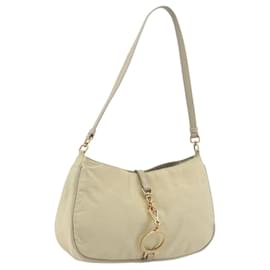 Borsa a tracolla PRADA Nylon Ivory Gold Auth 197466A