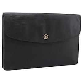 LOUIS VUITTON Epi Montaigne 27 Clutch Bag Black M52652 LV Auth ep15746