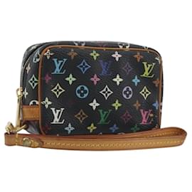 LOUIS VUITTON Monogram Multicolor Trousse Wapity Pouch Black M58034 Auth 197219