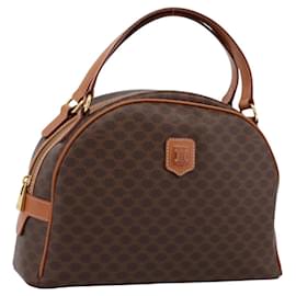 Céline Borsa a mano CELINE Macadam Canvas PVC Leather Brown Gold Auth am12157V