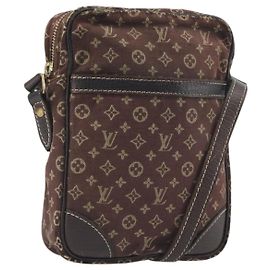 LOUIS VUITTON Monogram Mini Lin Danube Shoulder Bag Ebene M95228 LV Auth BA14928