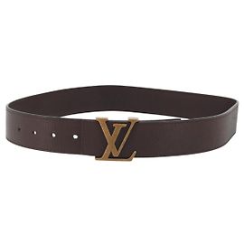 LOUIS VUITTON Utah Ceinture LV Initials Belt "80/32" M6902U Auth BA14918