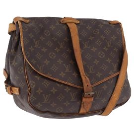 Borsa a tracolla LOUIS VUITTON Monogram Saumur 35 M42254 LV Auth ka5756