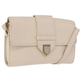 Borsa a tracolla SAINT LAURENT in pelle White Gold Auth BA15275