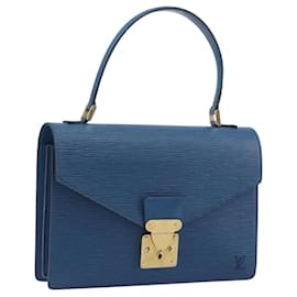 Borsa a mano LOUIS VUITTON Epi Concorde Blue M52135 LV Auth 197029A