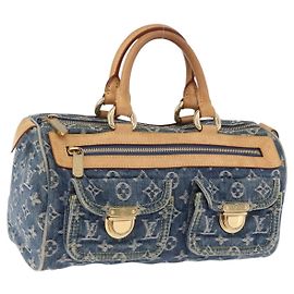 LOUIS VUITTON Monogram Denim Neo Speedy Hand Bag Blue M95019 LV Auth am12396SAM
