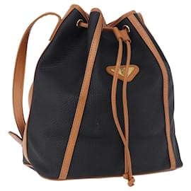 Borsa a tracolla SAINT LAURENT Canvas Black Gold Tone Auth 198668A
