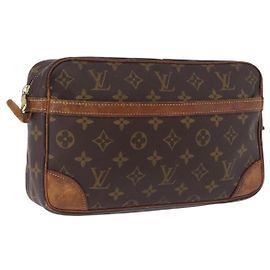 LOUIS VUITTON Monogram Compiegne 28 Clutch Bag M51845 LV Auth BA15142