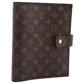 LOUIS VUITTON Monogram Agenda GM Day Planner Cover R20006 LV Auth 197546A