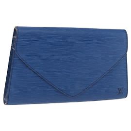 LOUIS VUITTON Epi Art Deco Clutch Bag Blue M52635 LV Auth ep15676